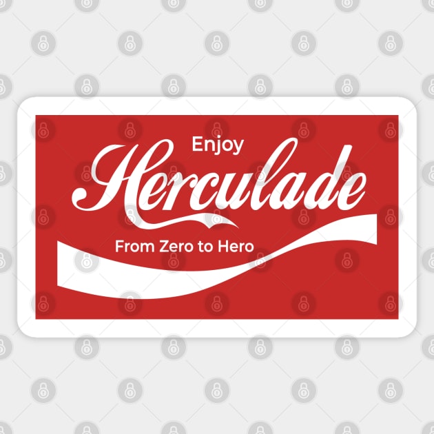 Enjoy Herculade Sticker by LanfaTees